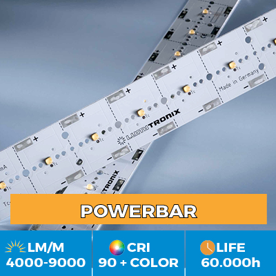 Professional PowerBar modules, up to 11,000 lm / m, white, color and UV light